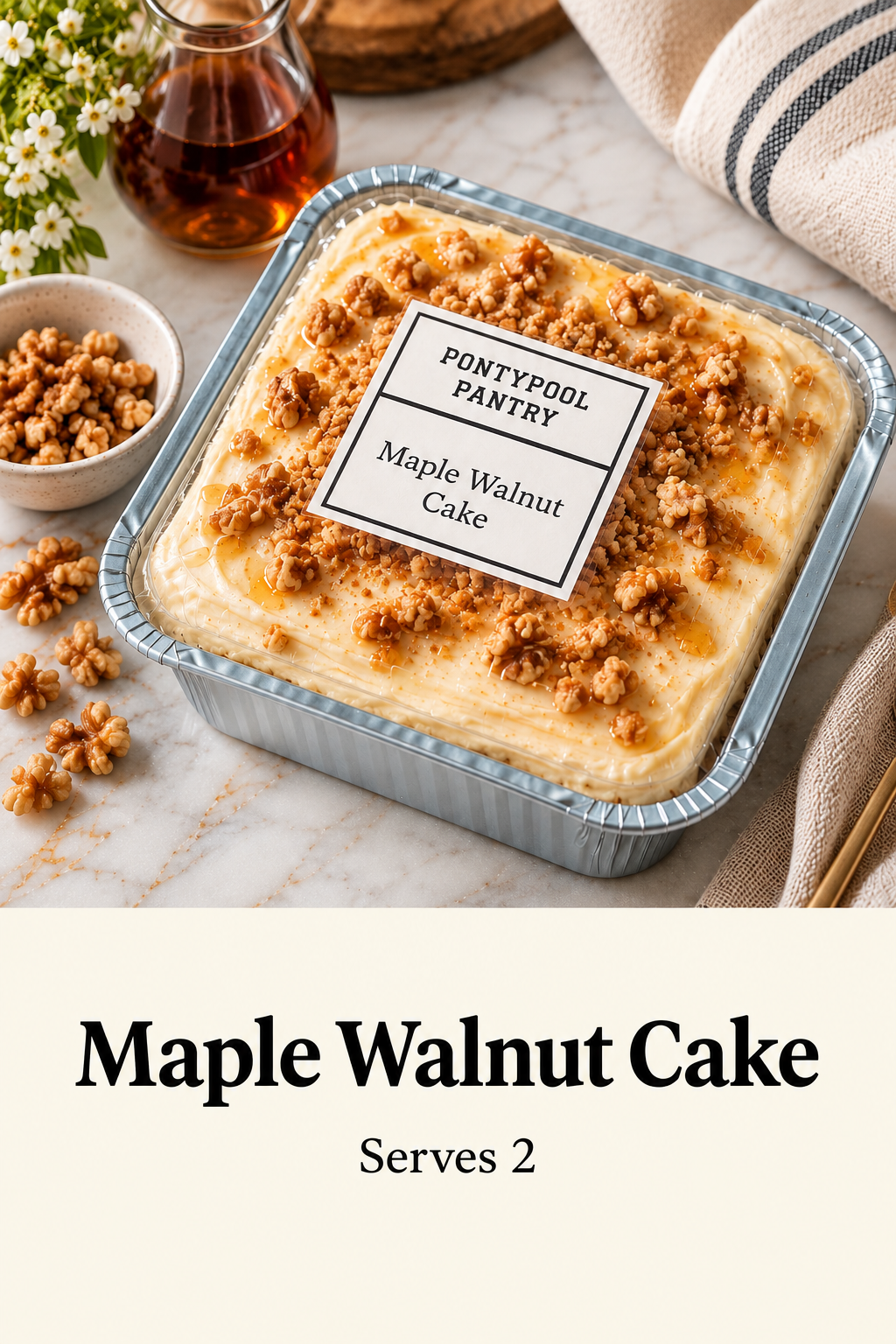 Maple Walnut Cake menu card