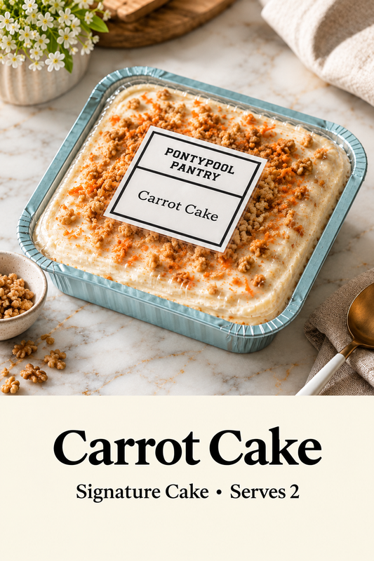 Carrot Cake menu card